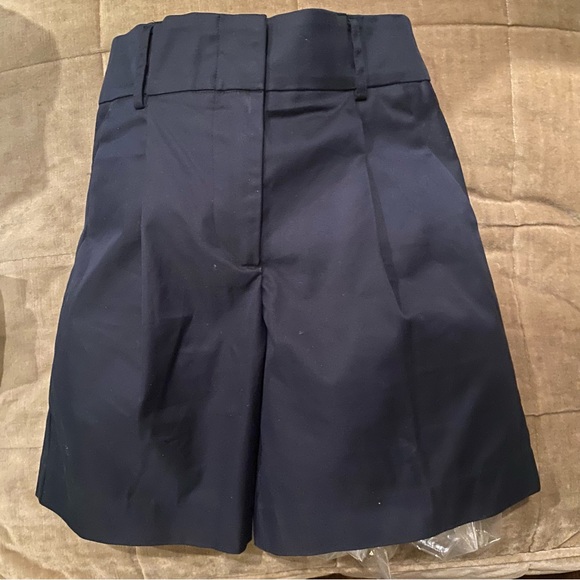 High waisted pleated shorts Navy blue size 34 - Picture 1 of 6